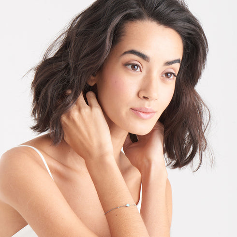 Turquoise Discs Silver Bracelet.