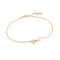 Gold Pearl Link Chain Bracelet