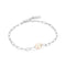 Silver Pearl Sparkle Chunky Chain Bracelet