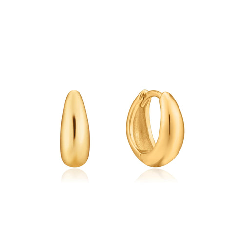 Gold Luxe Huggie Hoop Earrings.