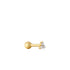 Gold Trio Sparkle Barbell Single Earring