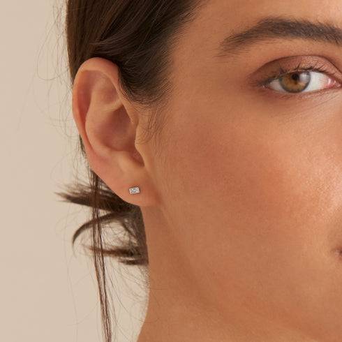 Silver Glam Mini Stud Earrings