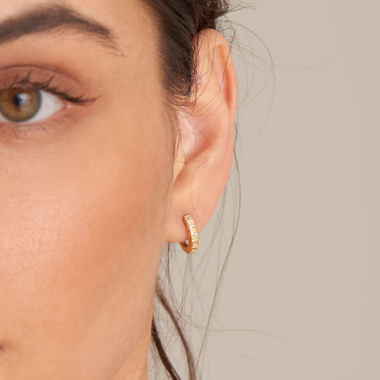 Gold Glam Huggie Hoop Earrings