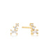Glam Mini Climber Gold Stud Earrings