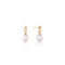 Gold Pearl Drop Stud Earrings