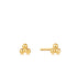 14kt Gold Triple Ball Stud Earrings