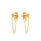 14kt Gold Chain Drop Stud Earrings