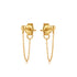 14kt Gold Chain Drop Stud Earrings