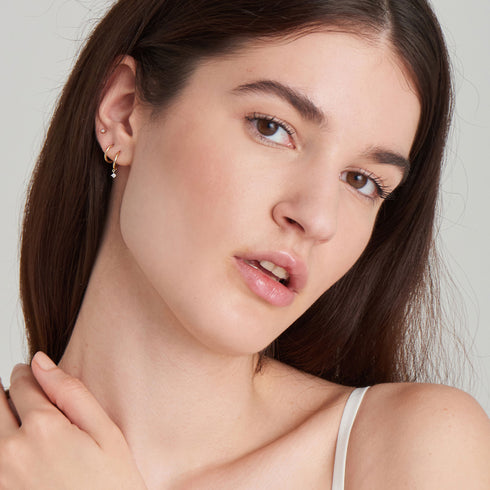 14kt Gold Huggie Hoop Earrings