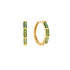 14kt Gold Tourmaline Huggie Hoop Earrings