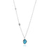Turquoise Pendant Silver Necklace.