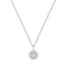 Silver Glam Disc Pendant Necklace