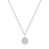 Silver Glam Disc Pendant Necklace
