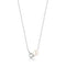 Silver Pearl Link Chain Necklace
