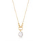 Gold Pearl Sparkle Pendant Necklace