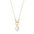 Gold Pearl Sparkle Pendant Necklace