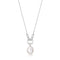 Silver Pearl Sparkle Pendant Necklace