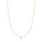 14kt Gold Pearl and White Sapphire Necklace
