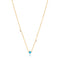 14kt Gold Turquoise and White Sapphire Necklace