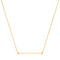 14kt Gold Solid Bar Necklace