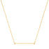 14kt Gold Solid Bar Necklace
