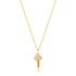 14kt Gold Natural Diamond Key Necklace
