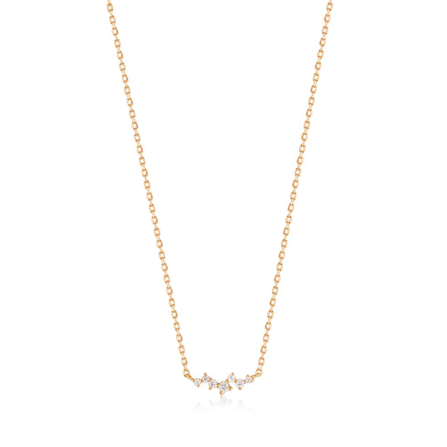 14kt Gold Stargazer Natural Diamond Constellation Necklace