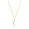 14kt Gold Stargazer Natural Diamond Moon Necklace