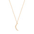 14kt Gold Stargazer Natural Diamond Moon Necklace
