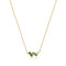 14kt Gold Tourmaline and White Sapphire Necklace