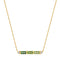 14kt Gold Tourmaline and White Sapphire Bar Necklace