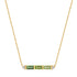 14kt Gold Tourmaline and White Sapphire Bar Necklace