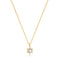 14kt Gold White Sapphire Pendant Necklace