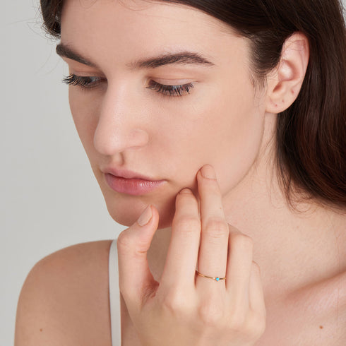 14kt Gold Turquoise Stone Ring