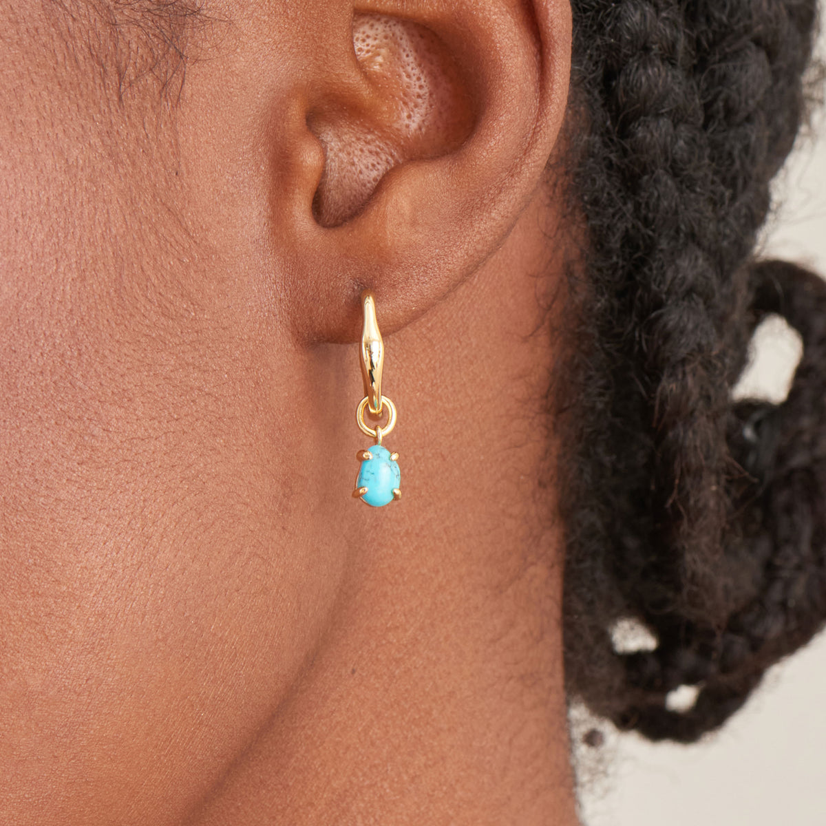 Turquoise drop earrings shop gold