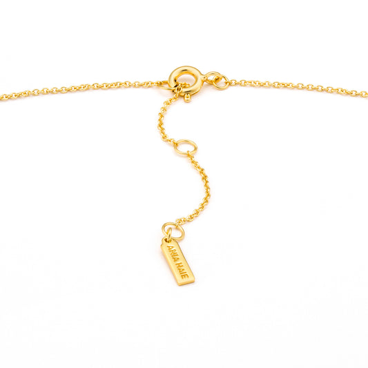 Gold Geometry Mixed Discs Necklace Clasp detail