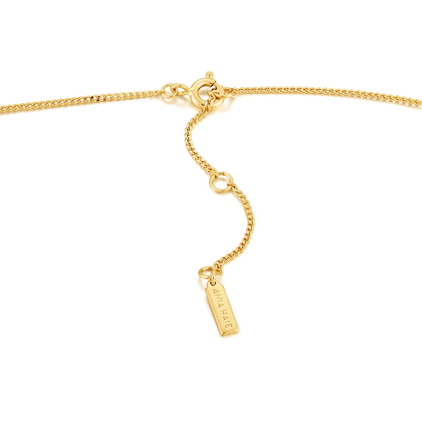 Gold Modern Beaded Necklace clasp detail close up