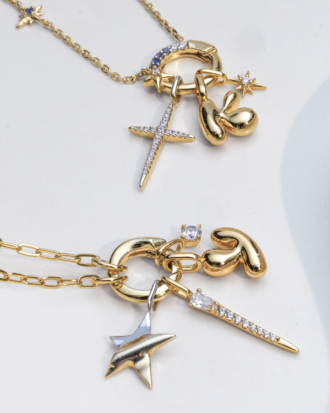 Gold K Letter Charm