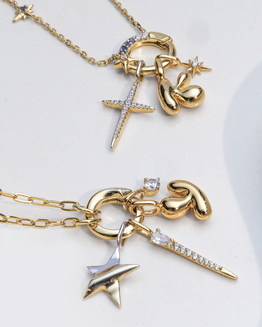 Gold K Letter Charm