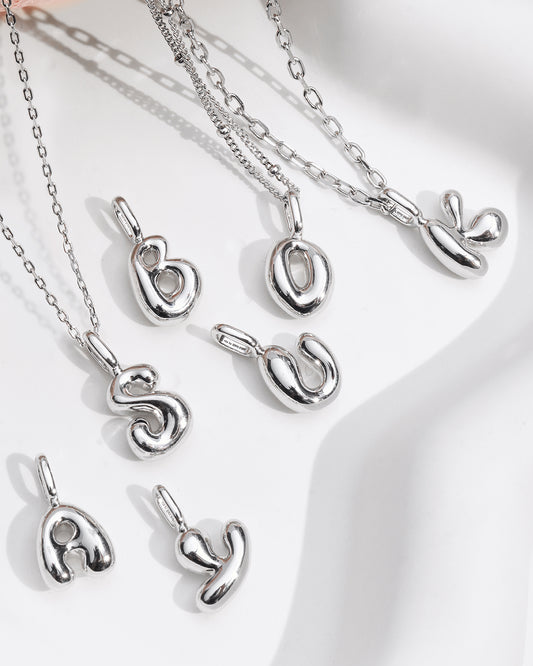 Silver K Letter Charm