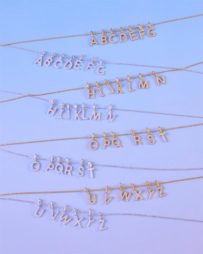 Silver Letter Y Initial Necklace