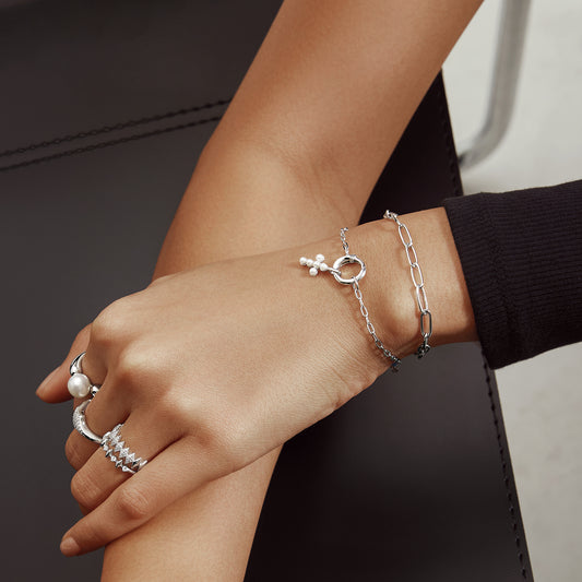 Silver Linked Chunky Bracelet
