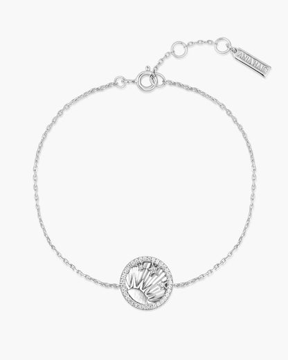 Silver Shiny Sun Stars Bracelet