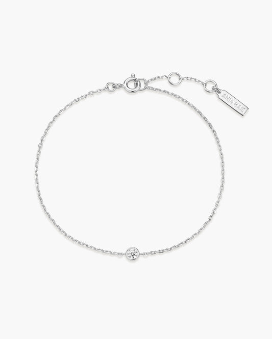 Silver Sparkle Bezel Bracelet