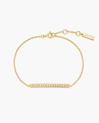 Gold Pavé Bar Bracelet