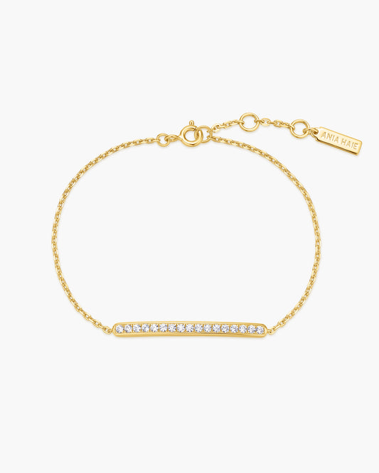 Gold Pavé Bar Bracelet