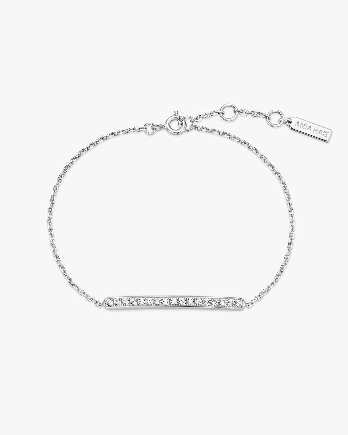 Silver Pavé Bar Bracelet