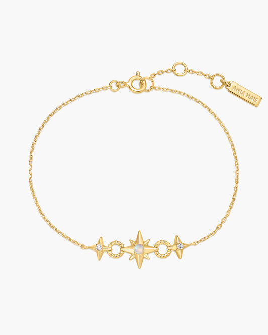 Gold Linked Star Bracelet