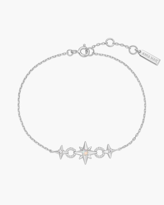 Silver Linked Star Bracelet