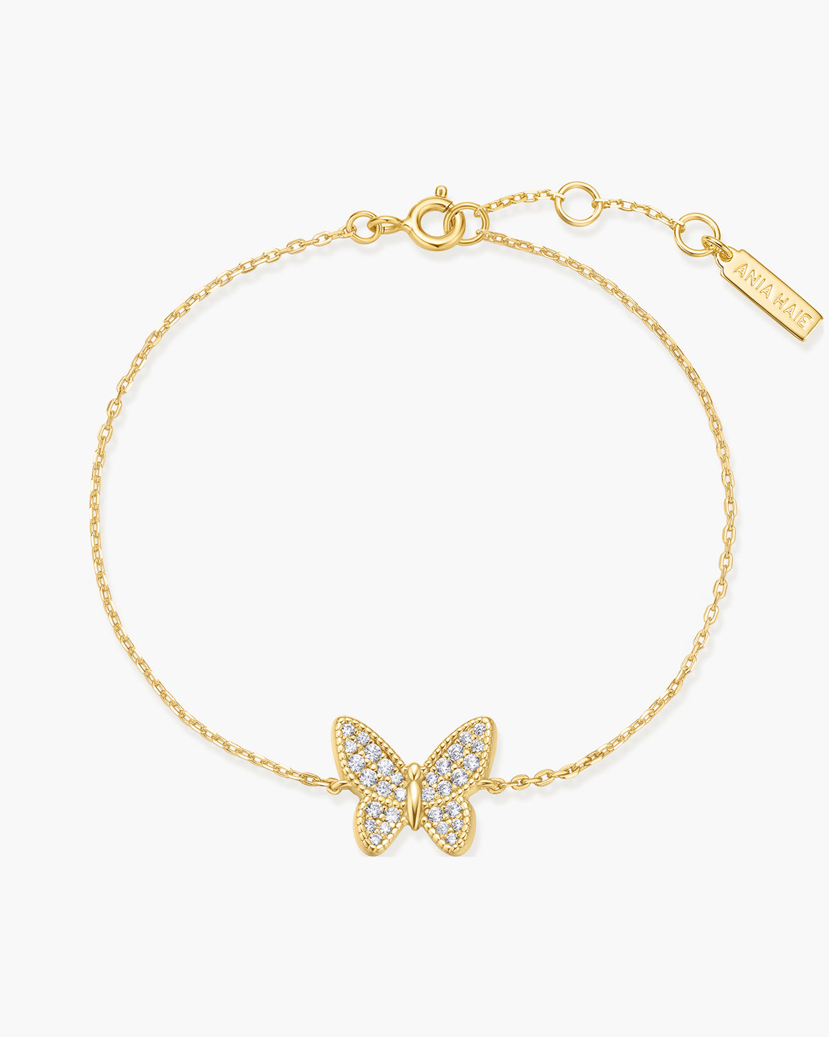 Gold Butterfly Pavé Bracelet